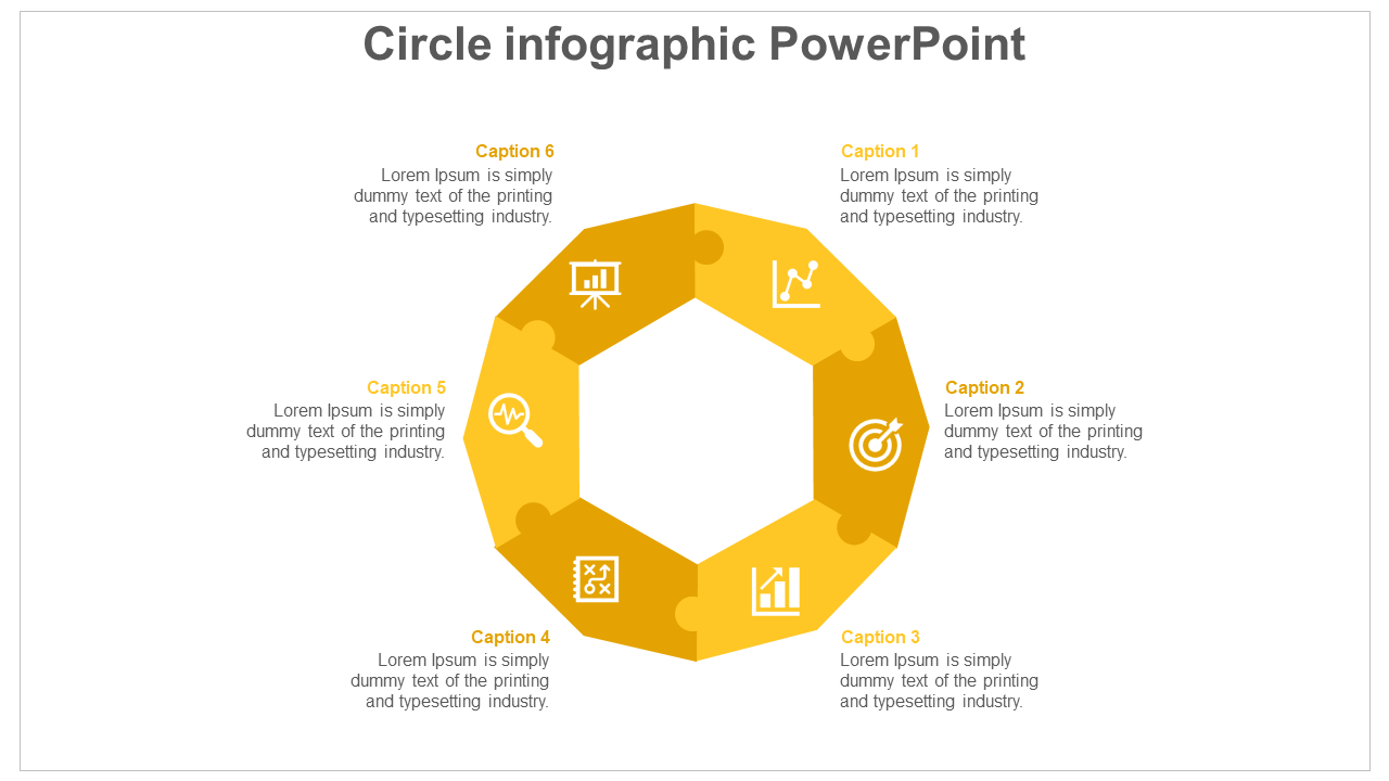 Free - Use Circle Infographic PowerPoint In Yellow Color Slide